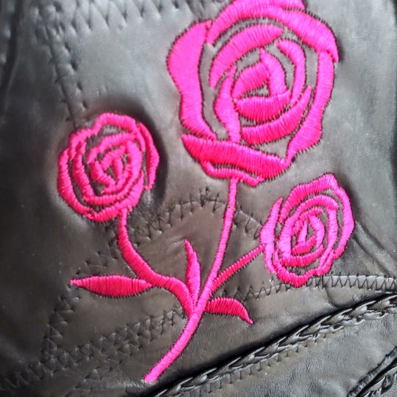 NWT Diamond Plate Buffalo Leather Vest embroidered - Picture 4 of 8